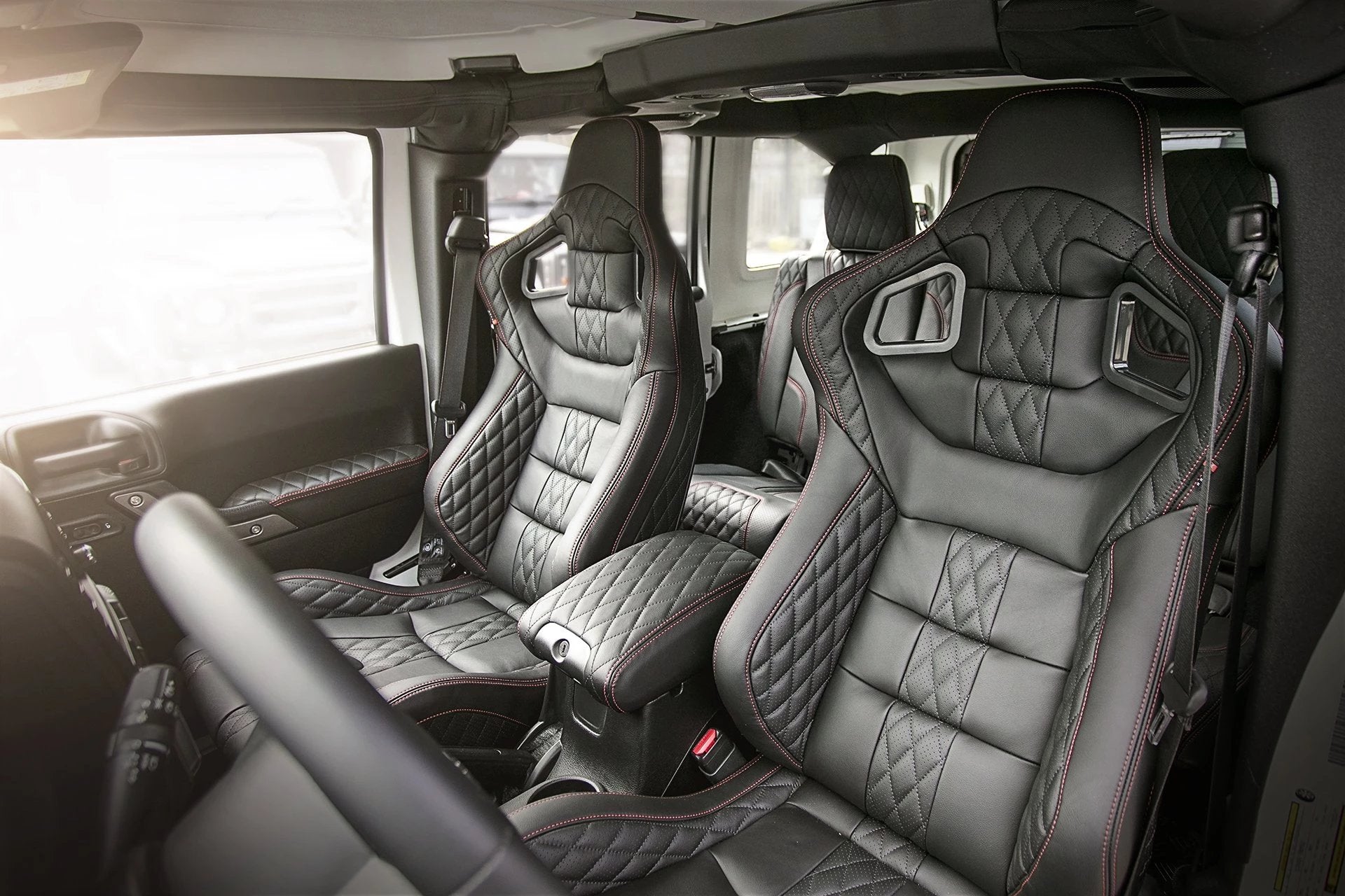 Jeep Wrangler JK 4 Door Black Diamond Leather Interior – Chelsea Truck  Company