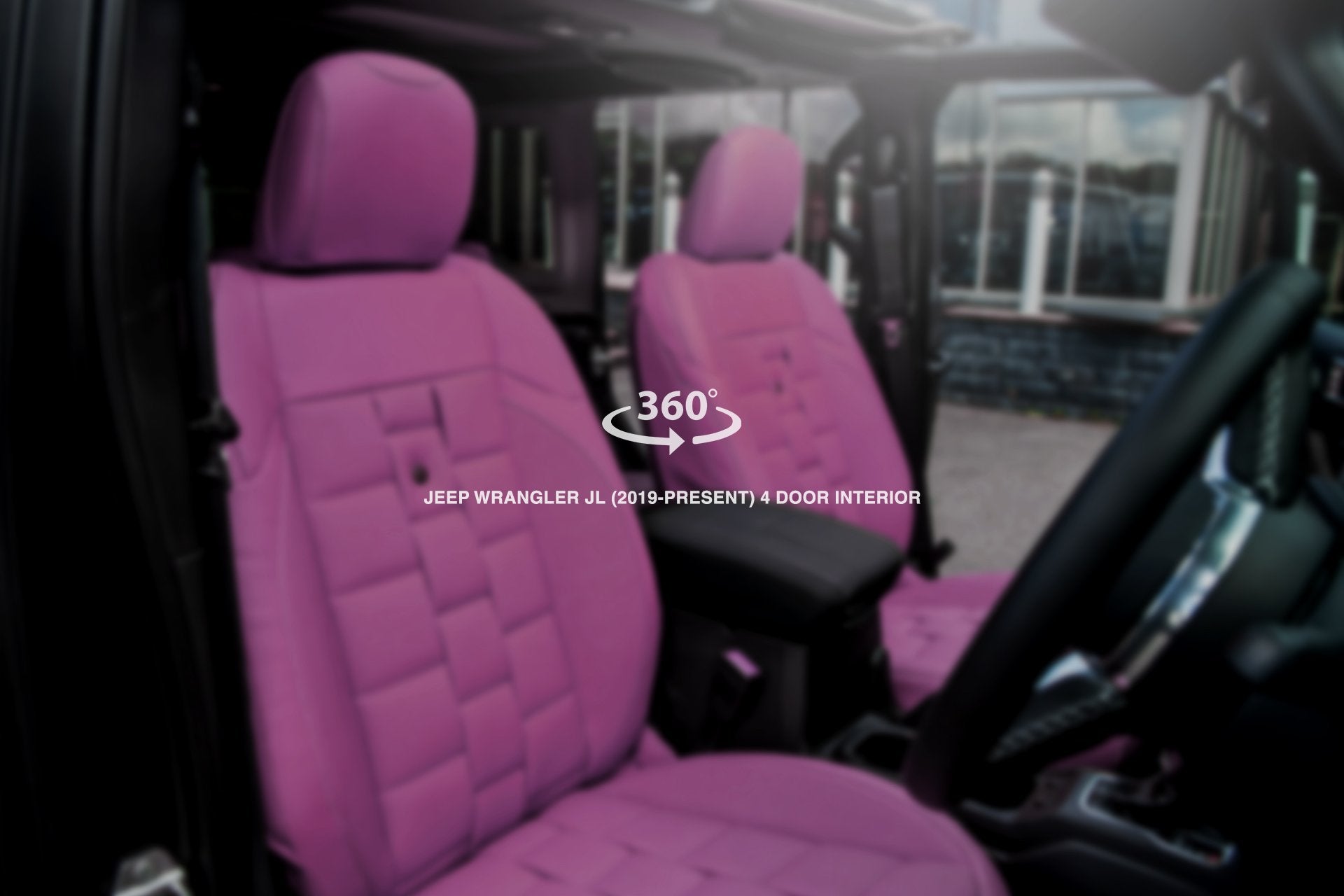 Jeep Wrangler JL 4 Door Pink Comfort Interior | 360 View – Chelsea Truck  Company