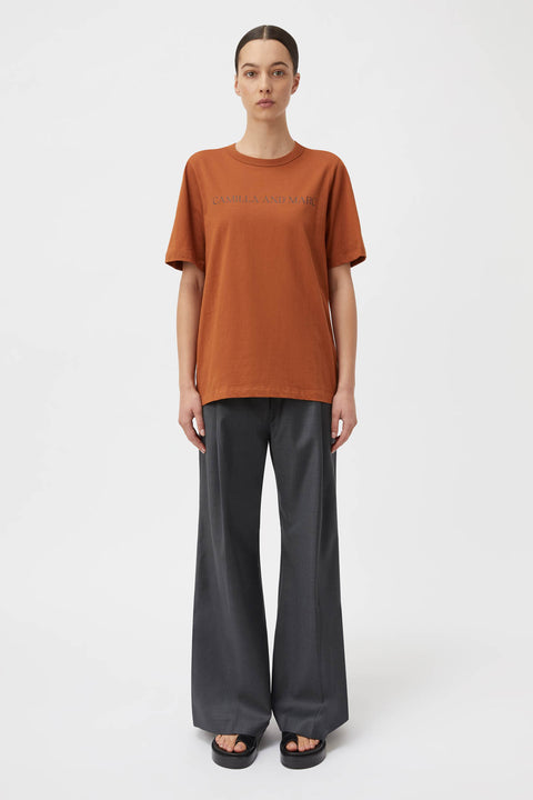 Briar Slub Cotton Tee in Slate Grey - CAMILLA AND MARC® Official C&M