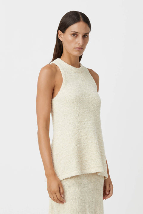 Cadha Vest - Knit Vest in Cream