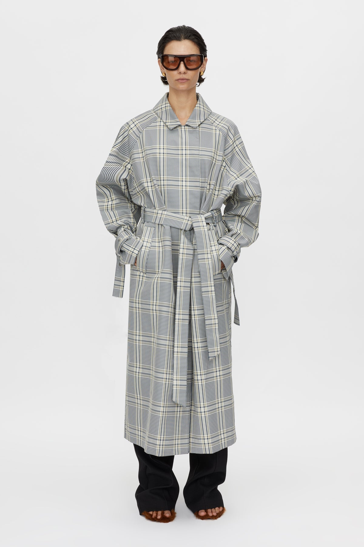 Delta Plaid Trench - CAMILLA AND MARC - Modalova