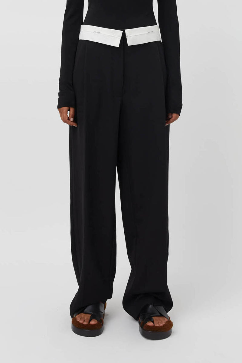 Sebastian Relaxed Tailored Straight Leg Pant in Black- C&M |CAMILLA AND ...