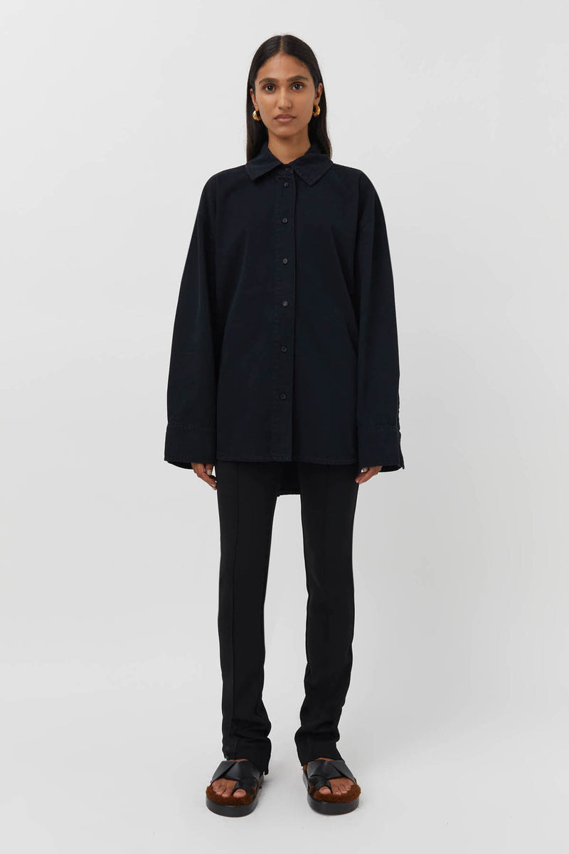 Halle Oversized Shirt in Black- C&M |CAMILLA AND MARC® Official