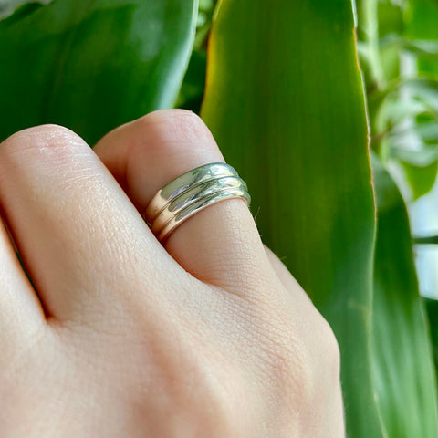 Freshly cleaned sterling silver rings