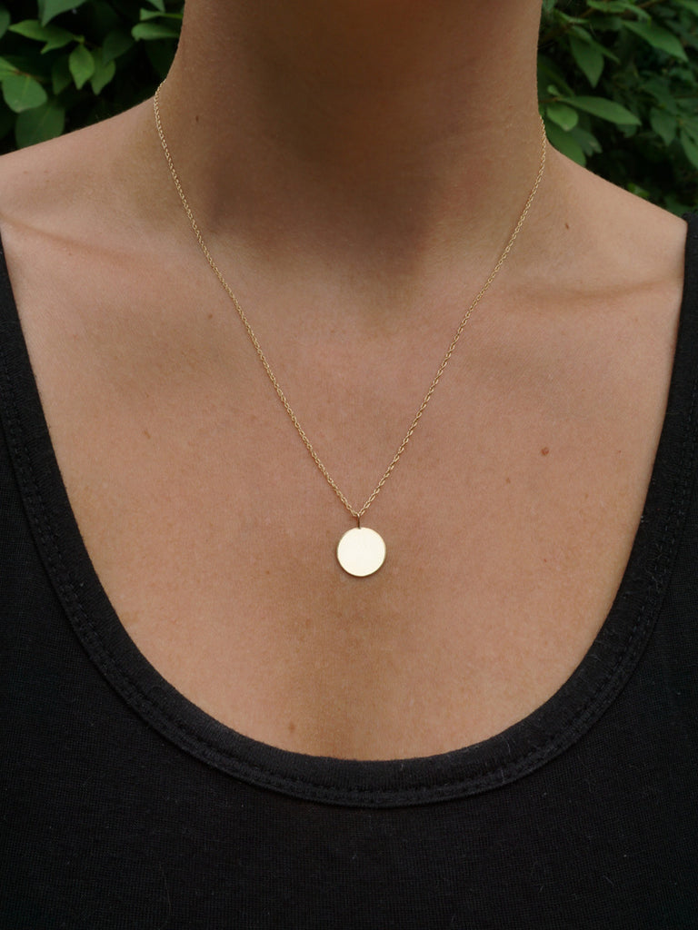 circle charm necklace