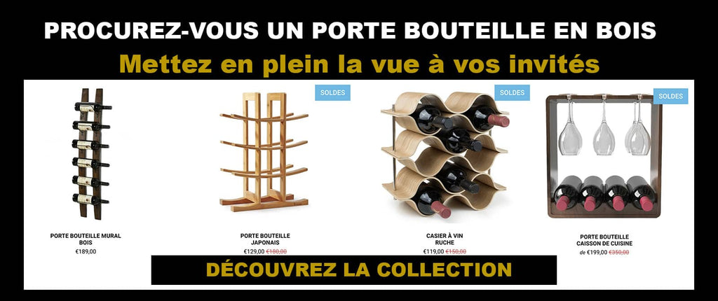 collections porte bouteille en bois