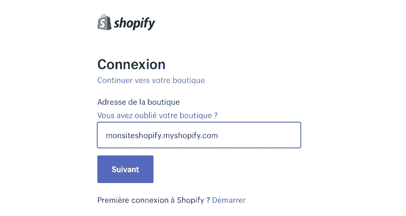 Shopify changer nom boutique
