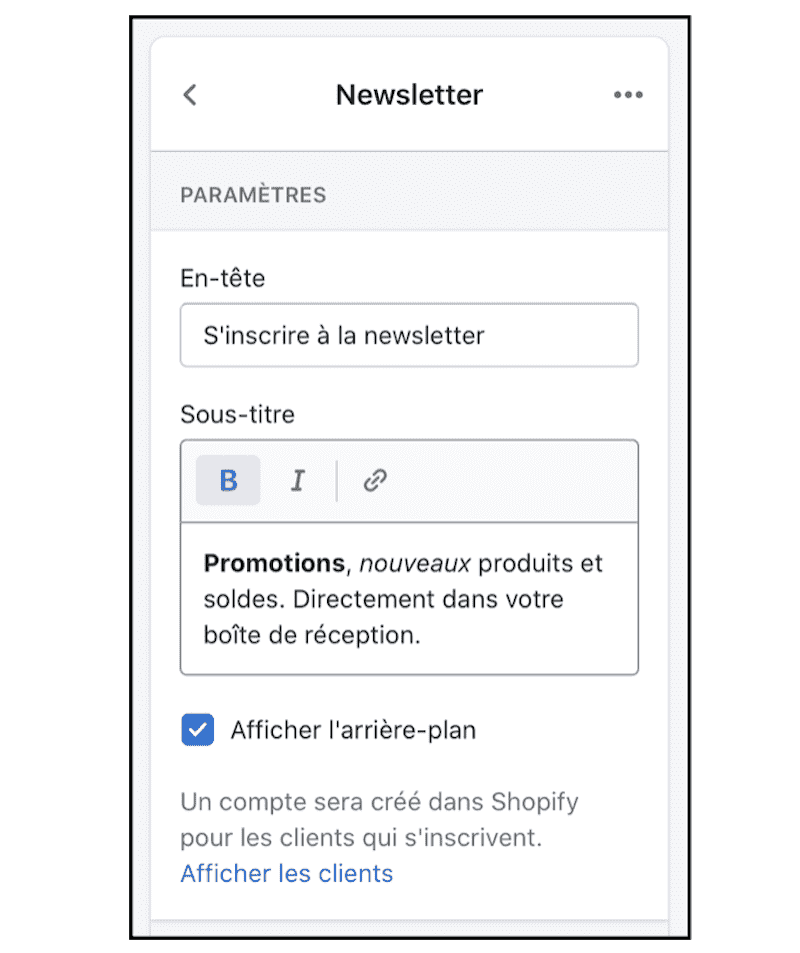 Shopify newsletter popup