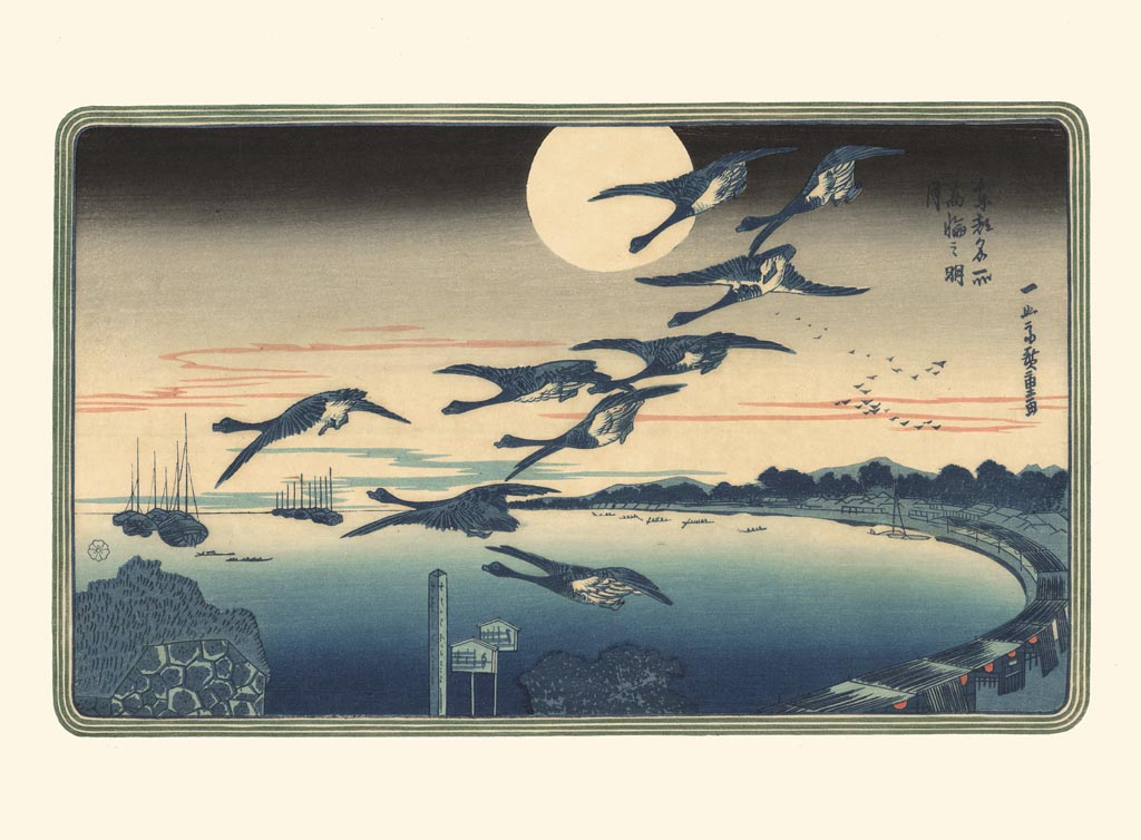 Hiroshige Vol d'oies sauvages