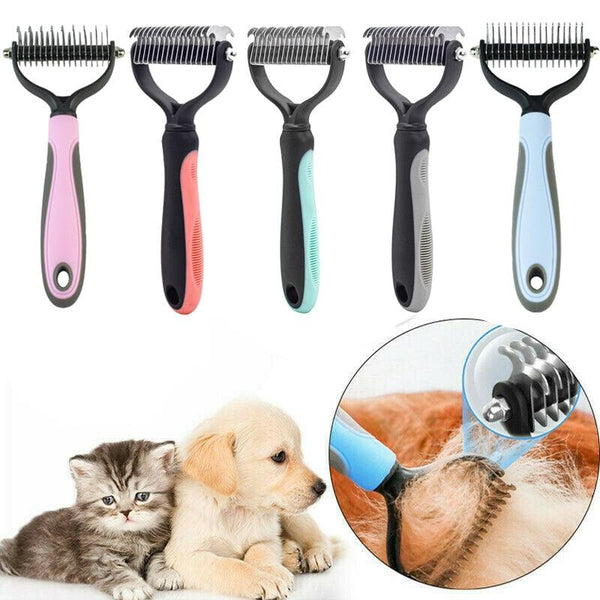 Petmonde-Outil de toilettage pour animaux de compagnie, peigne démêlant pour chiens et chats, brosse spécialement conçue pour les poils longs et bouclés--Petmonde