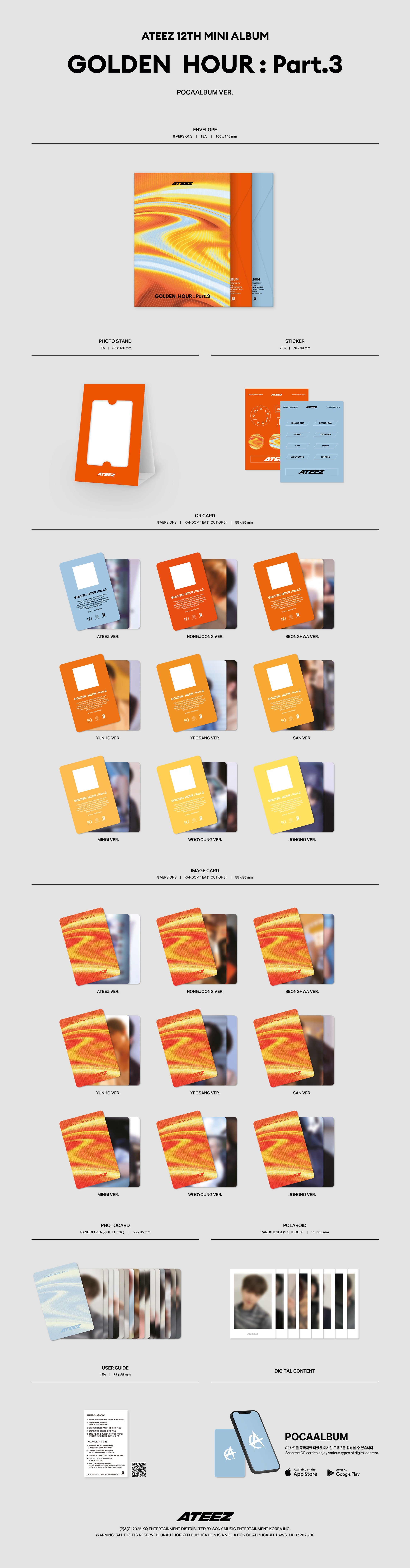 ATEEZ | 에이티즈 | [ GOLDEN HOUR: PART.3 ] POCA ALBUM VER +