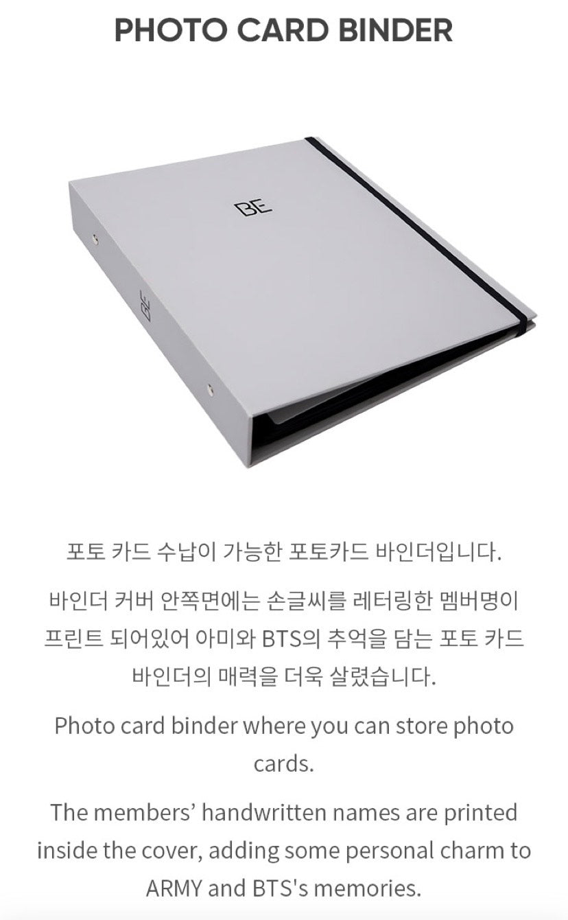 BTS Photocard Binder / Kpop Photocard Album Binder BTS Collection