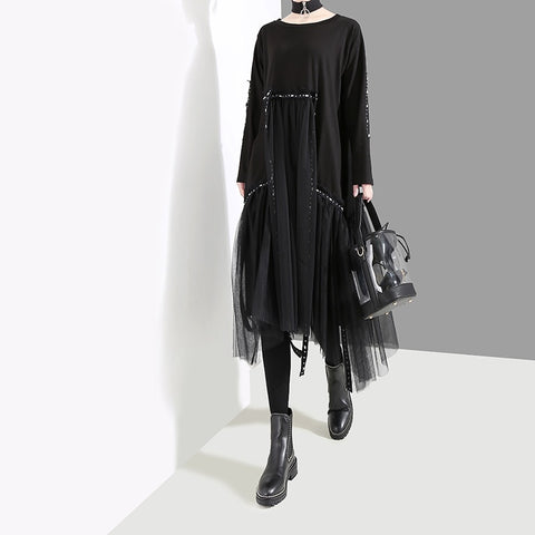 Korean Style Dress|, Black mesh Dress, net dress, korean casual outfit, korean outfits female, y2k fashion