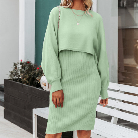 Falling in fashion Two Piece Sweater Dress, Knitted Co-ord Set