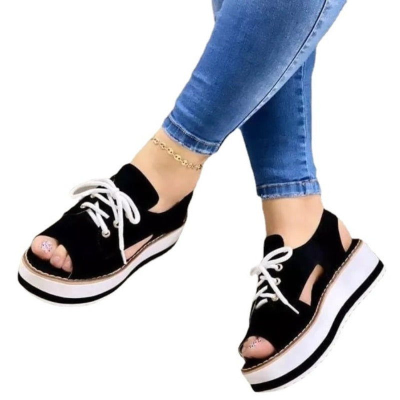 Image of Casual Fabric Platform Shoes
