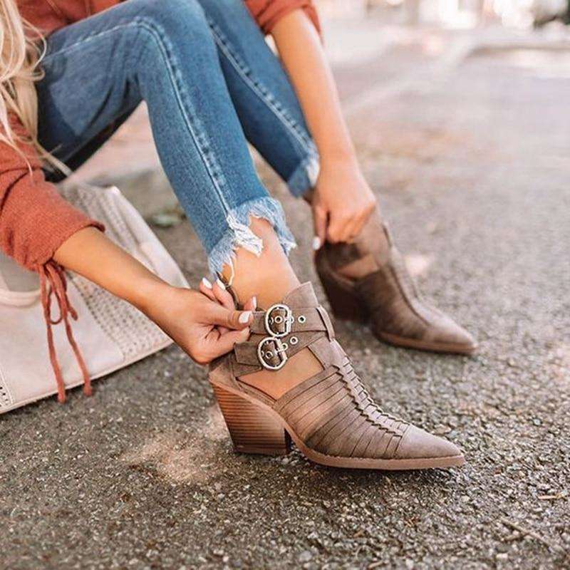Image of Sexy Ankle Boots With Pointed Toe
