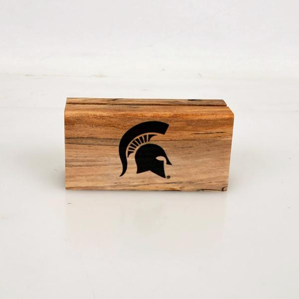 Msu Shadows Spartan Head Business Card Holder Msu Surplus Store