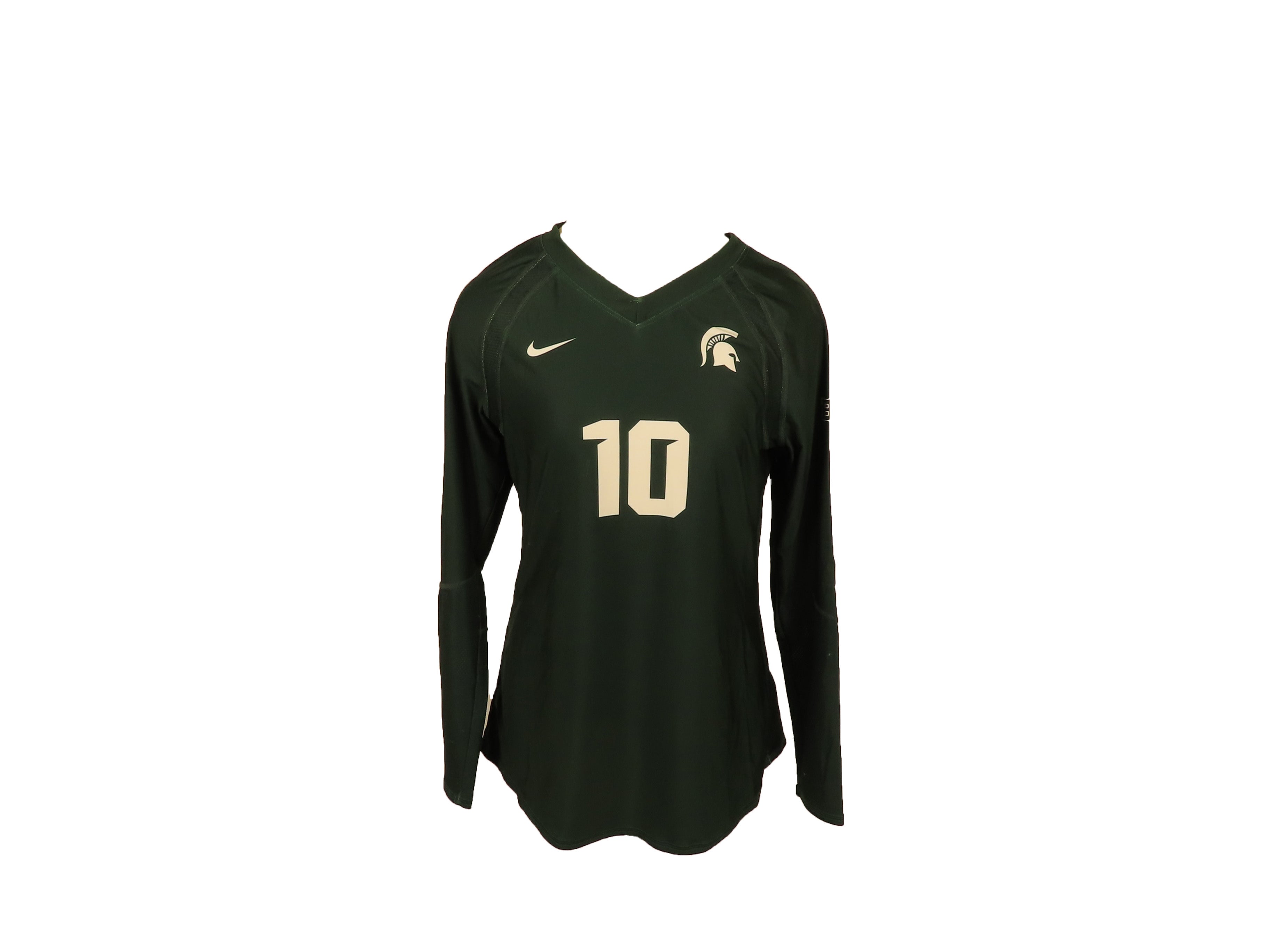 Nike Green Long Sleeve MSU Volleyball #10 Jersey Women's L – MSU Surplus Store