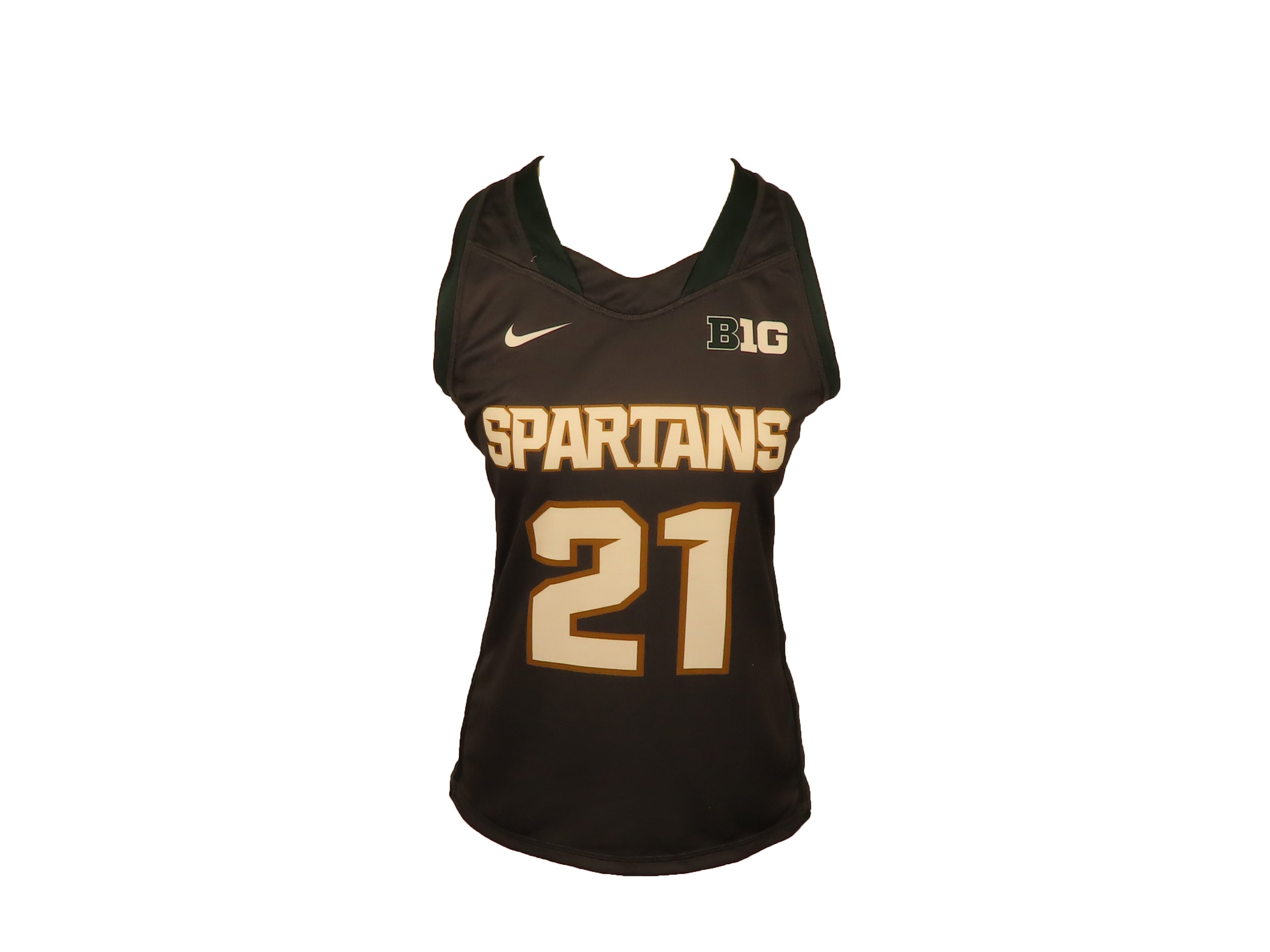 32 Michigan State Spartans Nike Limited Basketball Jersey - Green