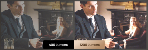 400 lumens vs 1200 lumens