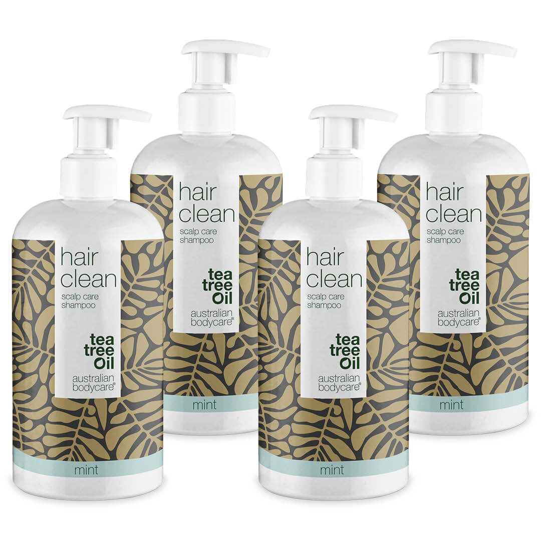 Billede af 4 for 3 Tea Tree shampoo 500 ml Mint â pakketilbud - Pakketilbud med 4 shampoos (500 ml): Tea Tree Oil Mint