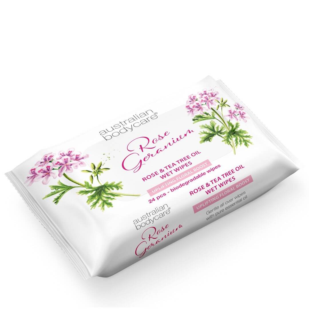 Se Australian Bodycare Rose Wet Wipes (24 stk) hos Australian Bodycare