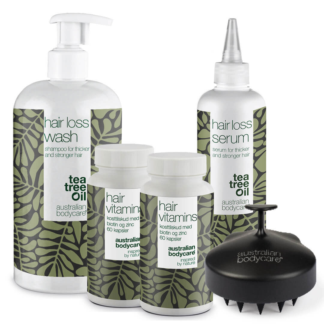 Billede af Komplet hårtabspakke med XL produkter - 5 produkter til daglig pleje ved hårtab, fint og tyndt hår