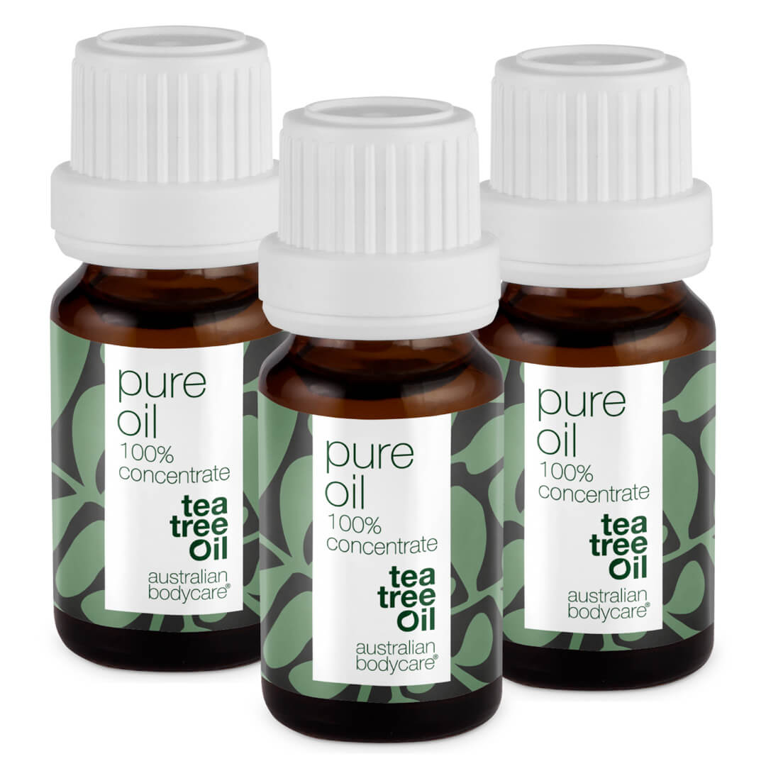 Se 3 stk. XL 30 ml Tea Tree Oil til hudproblemer - 3 - pak med 100% koncentreret og ufortyndet Tea Tree Oil fra Australien hos Australian Bodycare