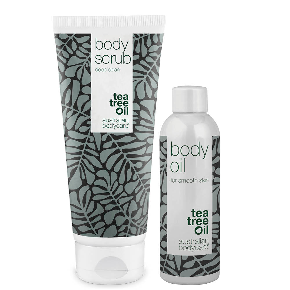 Gravidpakke til den gravide med 2 produkter – Reducerer synligheden af strækmærker og bruges til pleje ved appelsinhud – Body Oil (80ml) + Body Scrub (200ml)