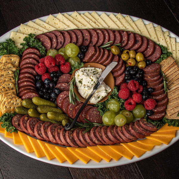 Bison Summer Sausage Charcuterie Board