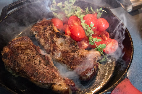 Bison New York Strip Steak pan sear