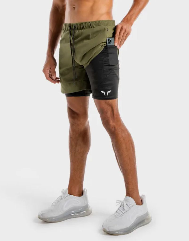 Limitless 2-In-1 Shorts – Charcoal And Black – ciirc