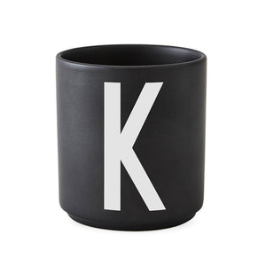 Personal Black Porcelain Cups  A-M  ポーセリンカップ　ブラック by DESIGN LETTERS デザインレターズ　