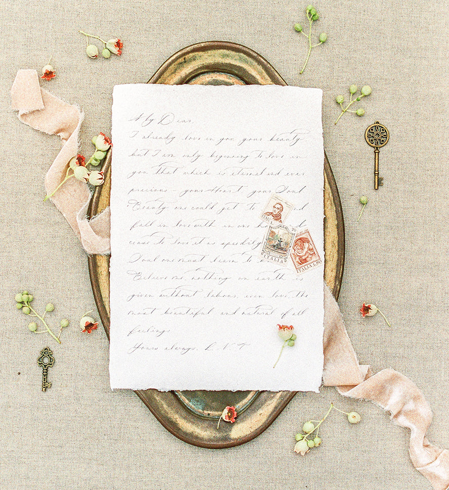 A lovely, well-displayed handwritten letter.