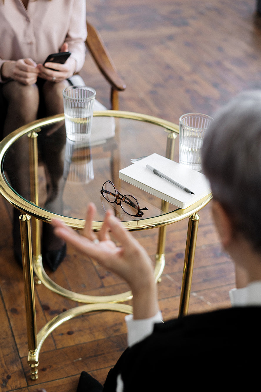 A meeting between a mentor and her mentee.