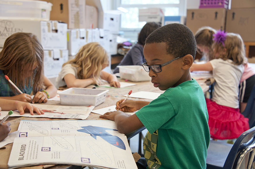 Students busy at school