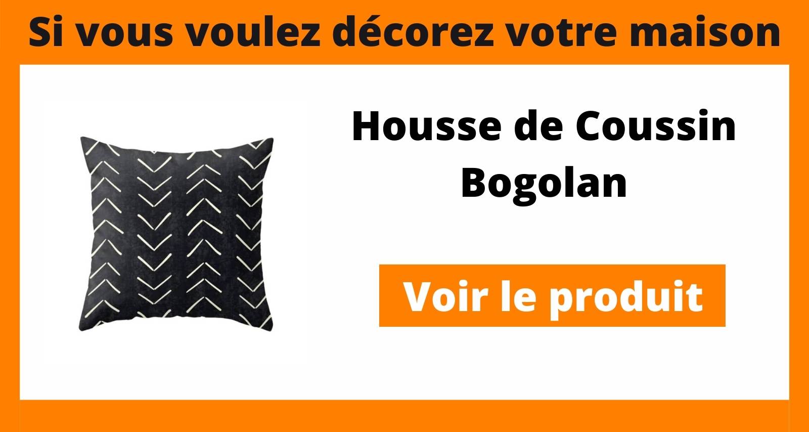 housse de coussin bogolan