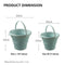 Multi Purpose Foldable Pail Collapsible Bucket for car wash, outdoor fishing beach sand play.