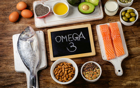 Food rich in omega 3 fatty acid and  healthy fats. Healthy food concept