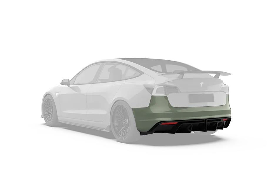 "Crypton" Rear Bumper & Rear Diffuser For Tesla Model 3