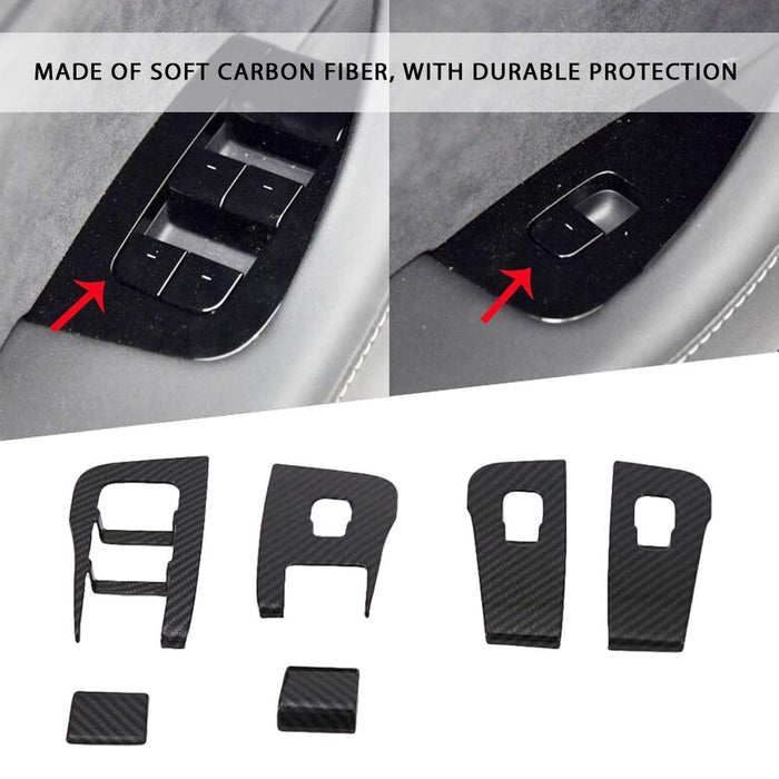 Carbon Fiber Window Switch Panel Trim | Tesla Model 3/Y | S3XY Models