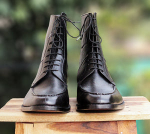 lace up high ankle boots