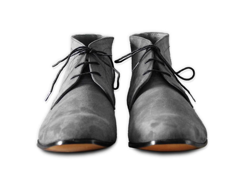 mens gray dress boots