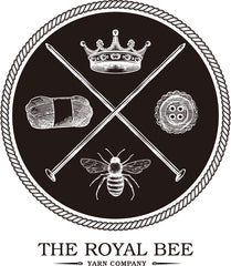 The Royal bee knitting logo branding