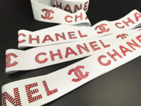 1.6inch (4cm) Fashion Jacquard Elastic Band Designer Elastic Band CHAN –  TotalTopFashion