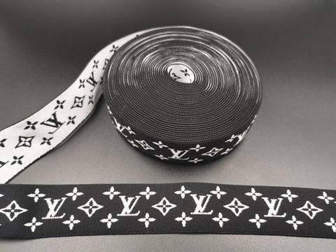 1.6inch (4cm) Fashion Jacquard Elastic Band Designer Elastic Band LV E –  TotalTopFashion