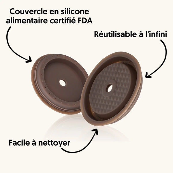 Couvercle en silicone alimentaire pour capsule réutilisable nespresso vertuo par Cafécolo
