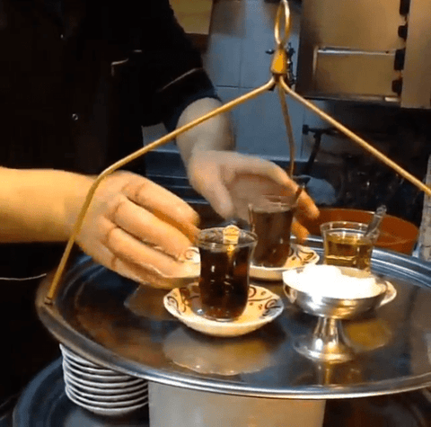Tea Serving Tray Single Handed 