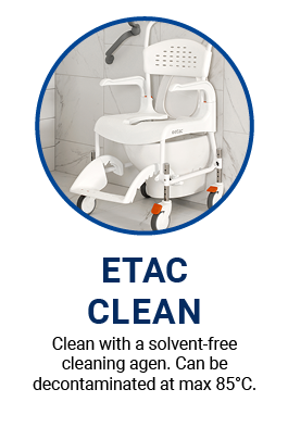 Etac Clean Shower Commode makes infection control easier