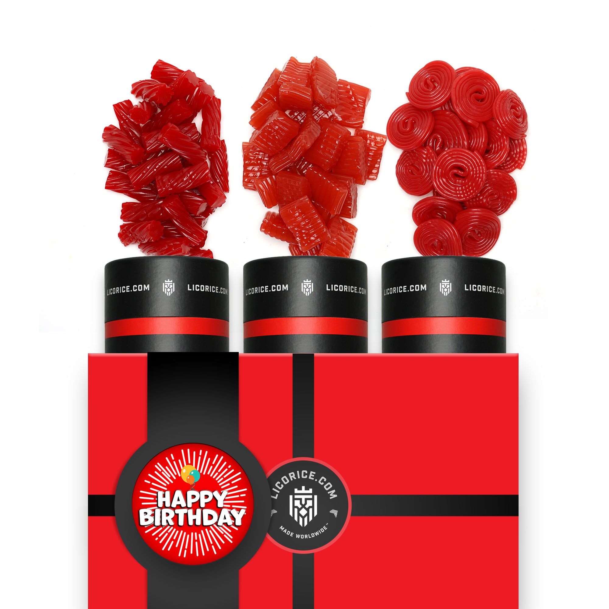 Red Licorice Happy Birthday Gift Box - Licorice.com product image